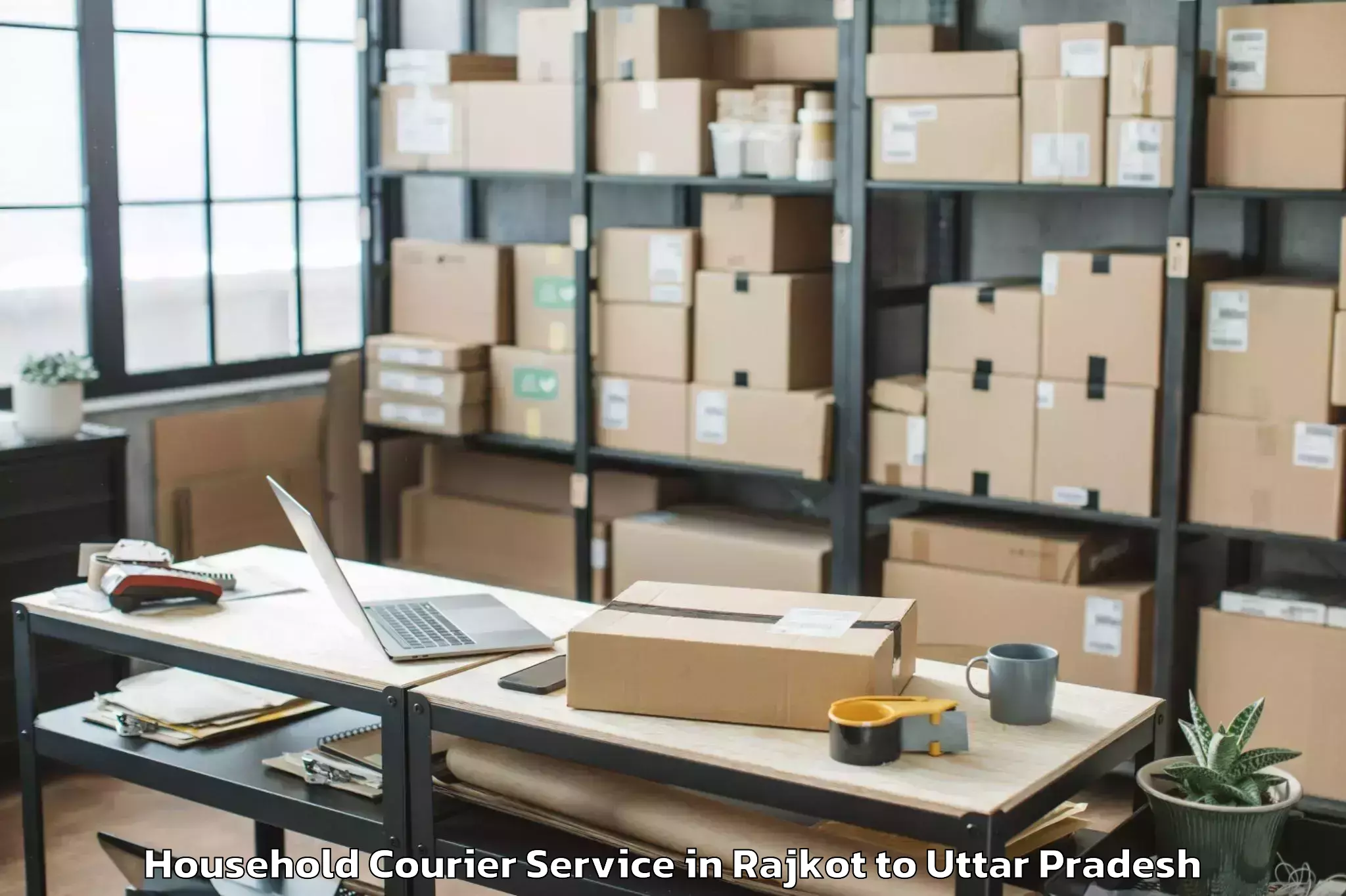 Comprehensive Rajkot to Umaro Mall Lucknow Household Courier